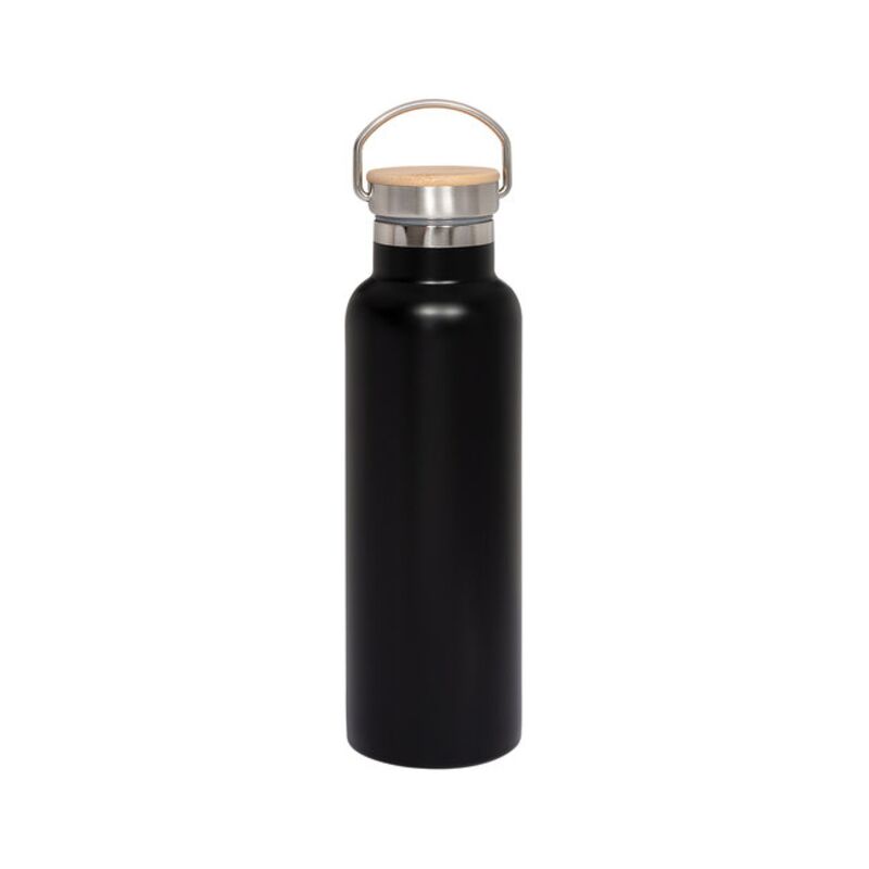 20oz Vacuum Insulated Water Bottle With Bamboo Lid Thumbnail