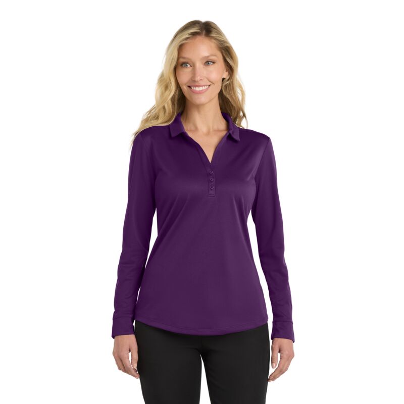 Ladies Silk Touch  Performance Long Sleeve Polo Thumbnail