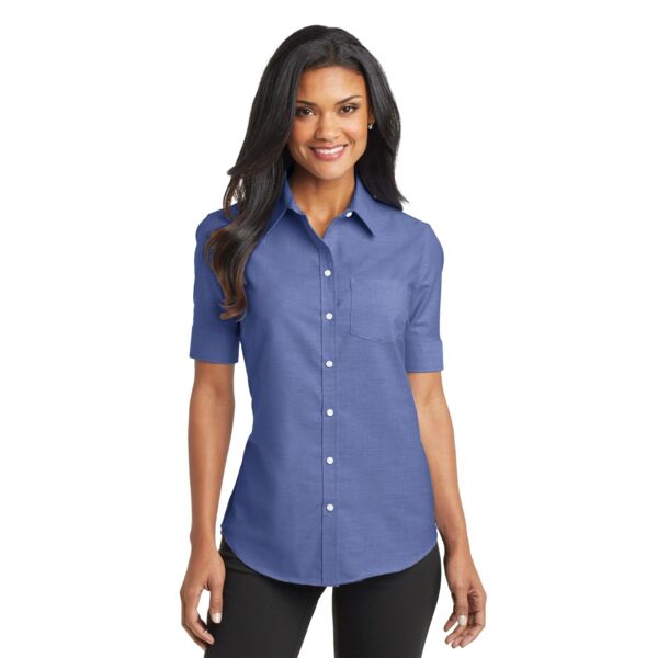 Ladies Short Sleeve SuperPro  Oxford Shirt Thumbnail