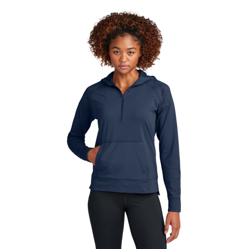 Ladies Sport Wick ® Stretch 1/2 Zip Hoodie Thumbnail