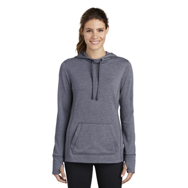 Women's PosiCharge ® Tri Blend Wicking Fleece Hooded Pullover Thumbnail