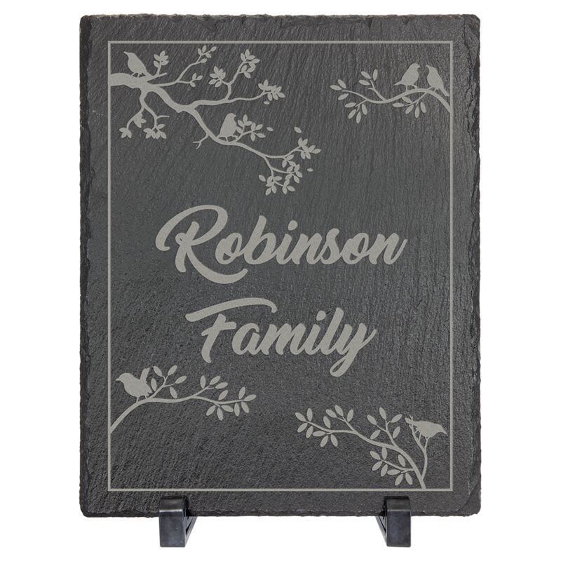 10" x 8" Rectangle Slate Decor with Plastic Feet Thumbnail