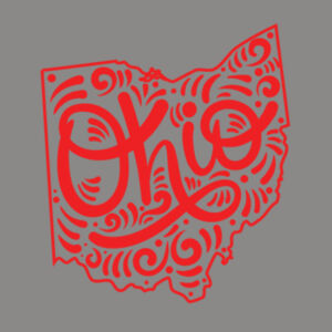 Ohio (Red) - Ladies Favorite 50/50 Blend V Neck Design