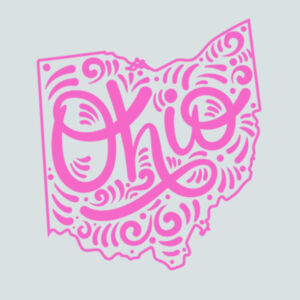 Ohio (Pink) - Ladies Fan Favorite Cotton T Design
