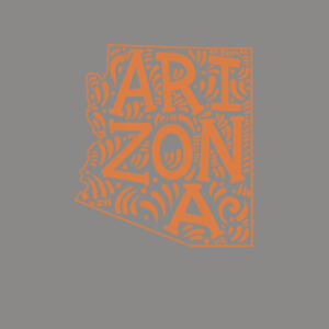 Arizona (Rust) - Youth Favorite 50/50 Blend T-Shirt Design