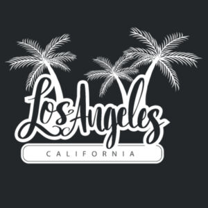 Los Angeles CA (White) - Ladies Favorite 50/50 Blend V Neck Design
