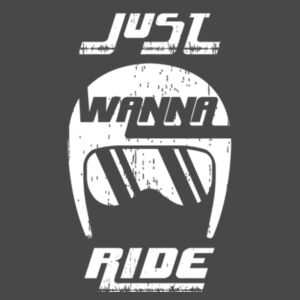 Just Wanna Ride (White) - Ladies Favorite 50/50 Blend V Neck Design
