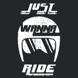 Just Wanna Ride (White) - Youth Favorite 50/50 Blend T-Shirt Design