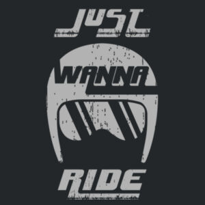 Just Wanna Ride (Light Grey) - Youth Favorite 50/50 Blend T-Shirt Design