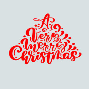 A Very Merry Christmas (Red) - Ladies Favorite 50/50 Blend V Neck Design