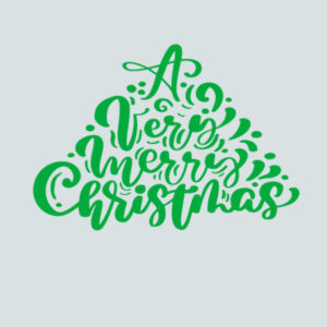 A Very Merry Christmas (Green)  - Ladies Favorite 50/50 Blend V Neck Design