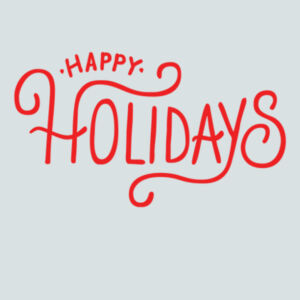 Happy Holidays (Red) - Ladies Favorite 50/50 Blend V Neck Design