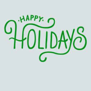 Happy Holidays (Green) - Youth Favorite 50/50 Blend T-Shirt Design