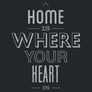 Home Is Where Your Heart Is (Metallic Silver) - Ladies Fan Favorite Cotton T Design