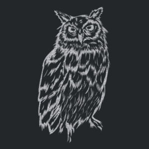 Night Owl (Metallic Silver) - Unisex Favorite 50/50 Blend T-Shirt Design