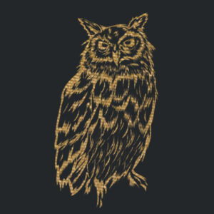 Night Owl (Metallic Gold) - Ladies Favorite 50/50 Blend V Neck Design