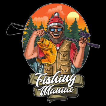 Fishing Maniac - Unisex Premium Cotton Long Sleeve T-Shirt Design