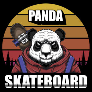 Panda Skateboard - Unisex Premium Fleece Crew Sweatshirt Design