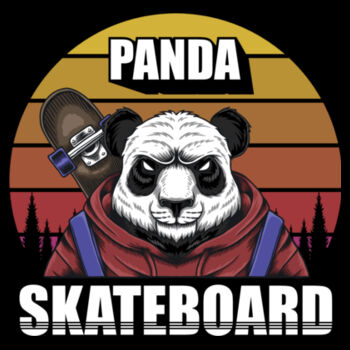 Panda Skateboard - Women's Premium Cotton T-Shirt Design