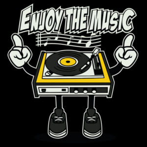 Enjoy The Music - Unisex Premium Cotton Long Sleeve T-Shirt Design