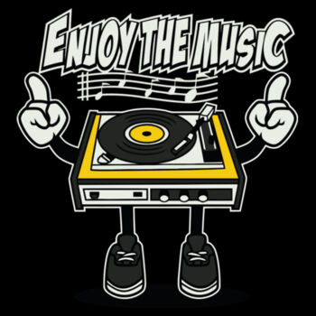 Enjoy The Music - Unisex Premium Fleece Hooded Sweatshirt Design