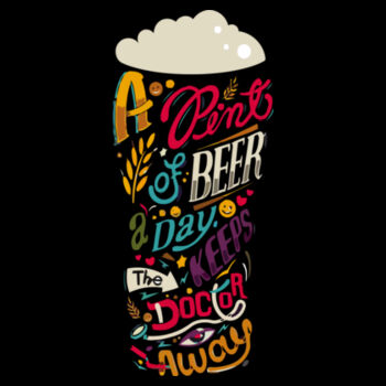 Pint Of Beer - Unisex Premium Cotton T-Shirt Design