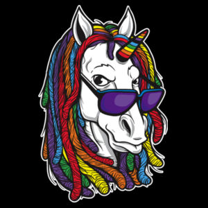 Hippie Unicorn - Women's Premium Cotton T-Shirt Design