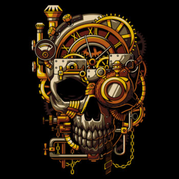 Mechanic Skull - Women's Premium Cotton T-Shirt Design