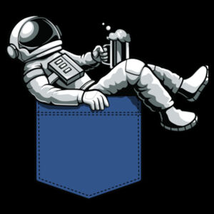 Pocket Astronaut - Unisex Premium Fleece Crew Sweatshirt Design