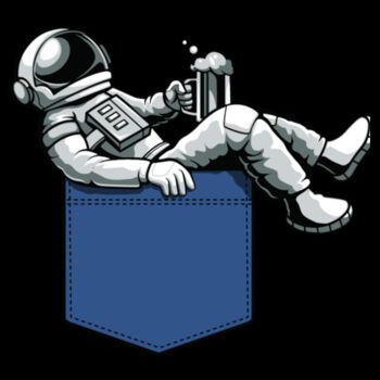 Pocket Astronaut - Unisex Premium Cotton T-Shirt Design