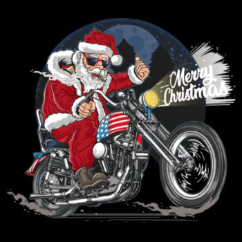 Biker Santa - Women's Premium Cotton T-Shirt Design