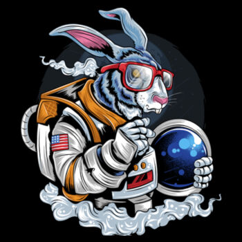 Rabbit Astronaut - Unisex Premium Cotton Long Sleeve T-Shirt Design