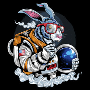 Rabbit Astronaut - Unisex Premium Cotton T-Shirt Design