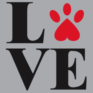 Paw Print Love - Unisex Premium Fleece Crew Sweatshirt Design