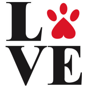 Paw Print Love - Women's Premium Cotton T-Shirt Design