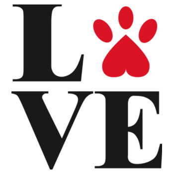 Paw Print Love - Unisex Premium Cotton T-Shirt Design