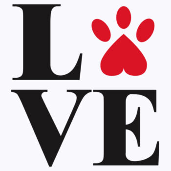 Paw Print Love - Unisex Premium Fleece Hooded Sweatshirt Design