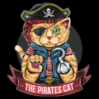 Pirate Cat - Women's Premium Cotton T-Shirt Design