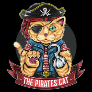 Pirate Cat - Unisex Premium Cotton T-Shirt Design