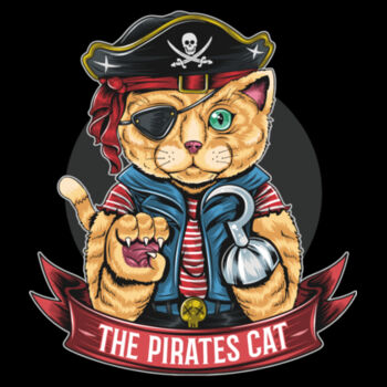 Pirate Cat - Unisex Premium Fleece Hooded Sweatshirt Design