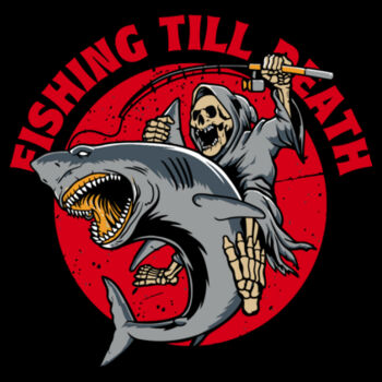 Fishing Till Death - Unisex Premium Fleece Hooded Sweatshirt Design