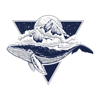 Sky Whale - Unisex Premium Cotton Long Sleeve T-Shirt Design