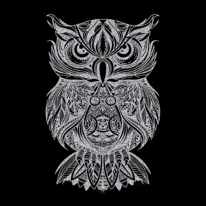 Owl Silver - Unisex Premium Cotton T-Shirt Design