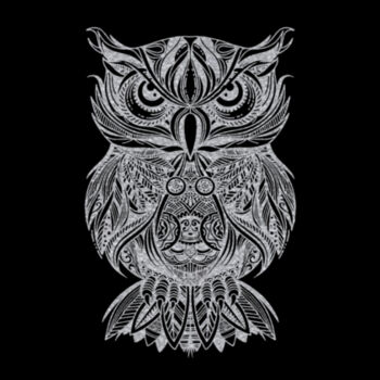 Owl Silver - Unisex Premium Cotton T-Shirt Design