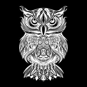 Owl White - Unisex Premium Fleece Crew Sweatshirt Design