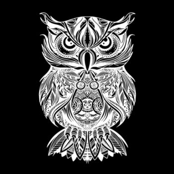 Owl White - Unisex Premium Cotton T-Shirt Design