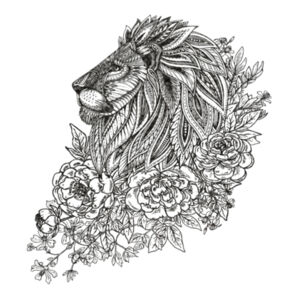 Lion Black - Unisex Premium Cotton Long Sleeve T-Shirt Design