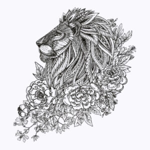Lion Black - Unisex Premium Fleece Hooded Sweatshirt Design