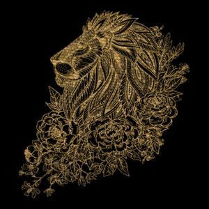 Lion Gold - Unisex Premium Cotton Long Sleeve T-Shirt Design