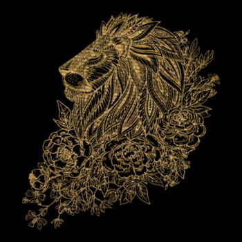 Lion Gold - Unisex Premium Cotton Long Sleeve T-Shirt Design